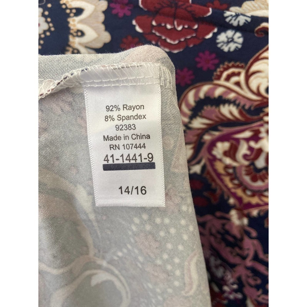 Jessica London Floral Shirt Women's Size 14/16 NWT - Picture 4 of 5